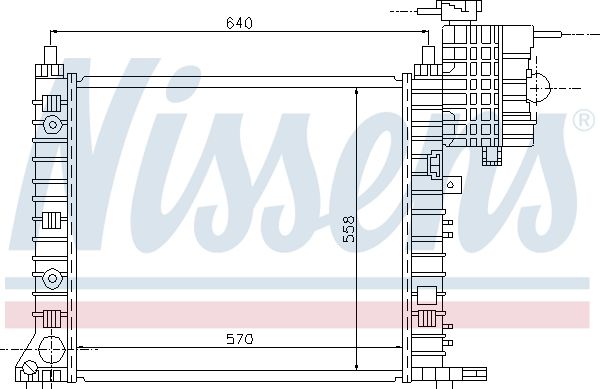 NISSENS Radiaator,mootorijahutus 62574