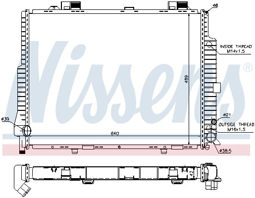 NISSENS Radiaator,mootorijahutus 62615