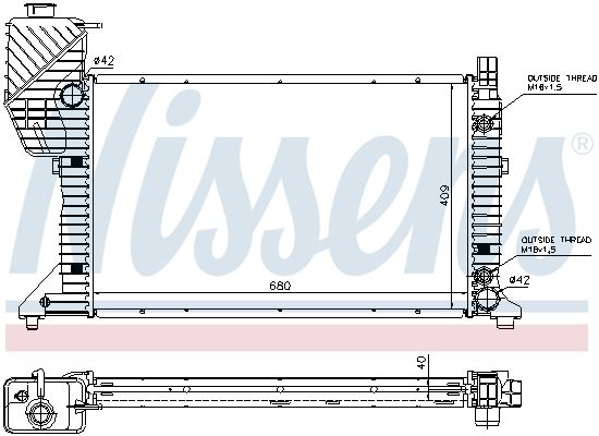 NISSENS Radiaator,mootorijahutus 62686A