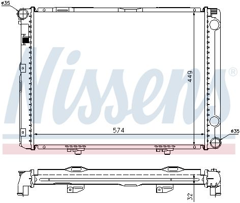 NISSENS Radiaator,mootorijahutus 62732A