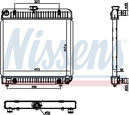 NISSENS Радиатор, охлаждение двигателя 62740