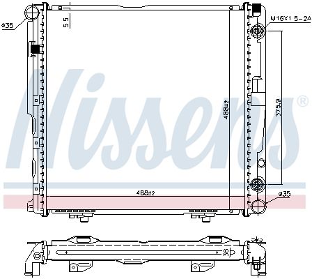 NISSENS Radiaator,mootorijahutus 62751A