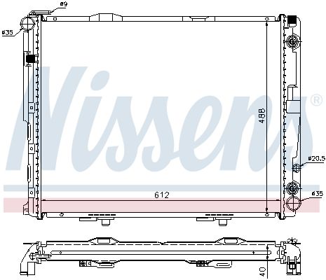 NISSENS Radiaator,mootorijahutus 62762A