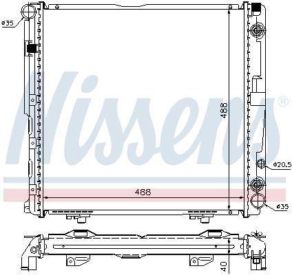 NISSENS Radiaator,mootorijahutus 62763A