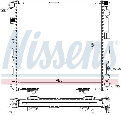 NISSENS Radiaator,mootorijahutus 62764A