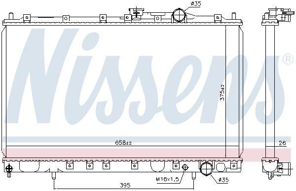 NISSENS Radiaator,mootorijahutus 628431