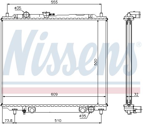 NISSENS Radiaator,mootorijahutus 62852