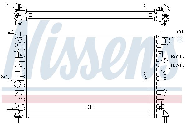 NISSENS Radiaator,mootorijahutus 630121