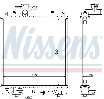 NISSENS Radiaator,mootorijahutus 63014A