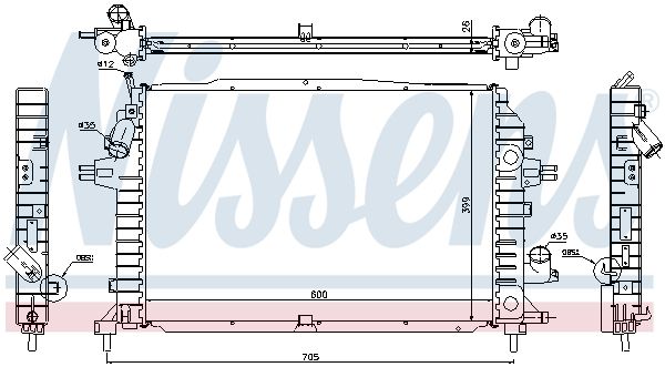 NISSENS Radiaator,mootorijahutus 630705