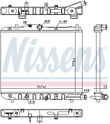 NISSENS Radiaator,mootorijahutus 630708