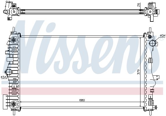 NISSENS Radiaator,mootorijahutus 630715