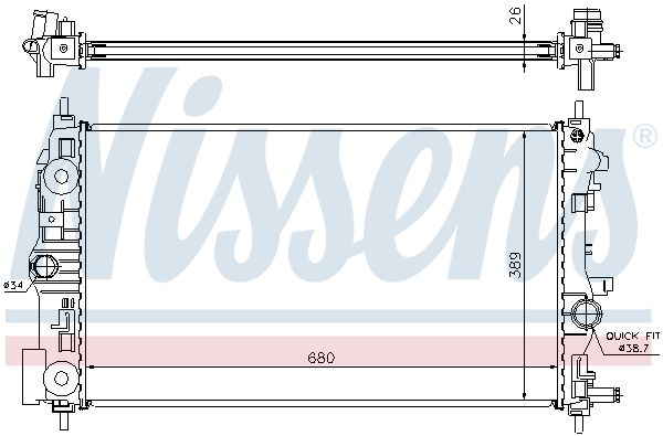 NISSENS Radiaator,mootorijahutus 630722