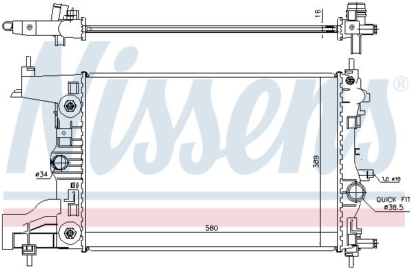 NISSENS Radiaator,mootorijahutus 630729