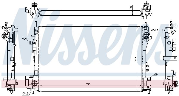 NISSENS Radiaator,mootorijahutus 630742