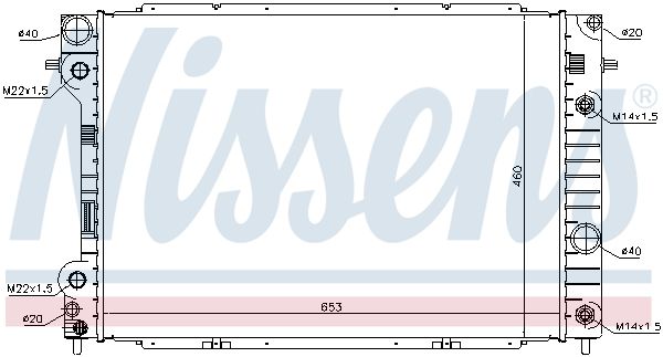 NISSENS Radiaator,mootorijahutus 63075