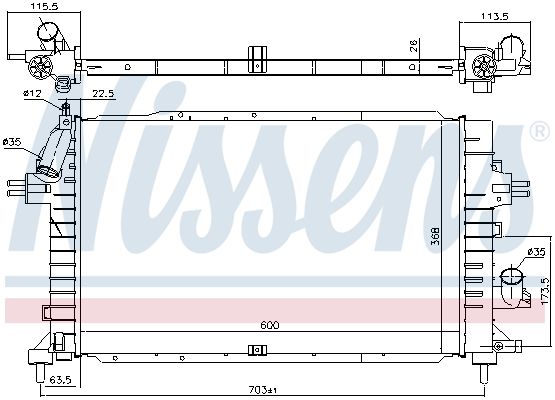 NISSENS Radiaator,mootorijahutus 630752