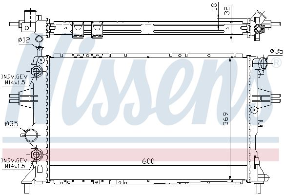 NISSENS Radiaator,mootorijahutus 63247A