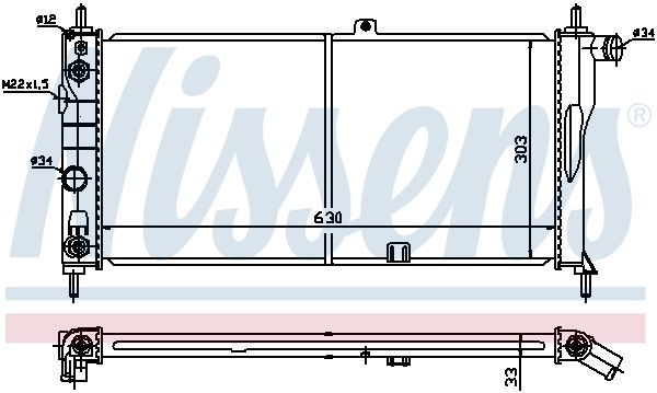 NISSENS Radiaator,mootorijahutus 632751