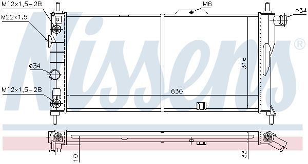 NISSENS Radiaator,mootorijahutus 63281