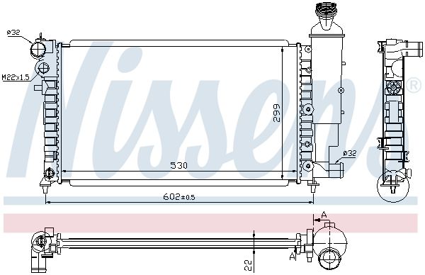 NISSENS Radiaator,mootorijahutus 63745A