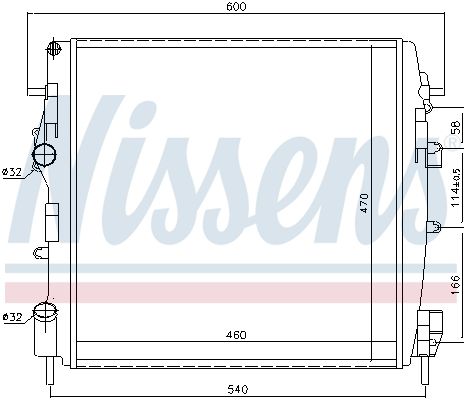 NISSENS Radiaator,mootorijahutus 63762