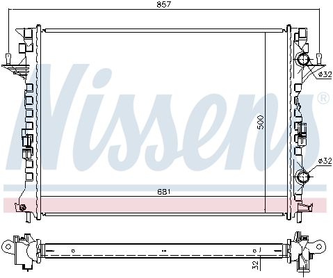 NISSENS Radiaator,mootorijahutus 637638