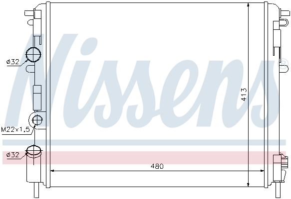 NISSENS Radiaator,mootorijahutus 63794