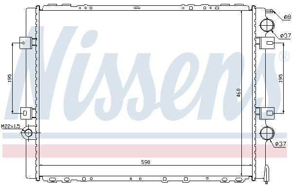 NISSENS Radiaator,mootorijahutus 63859