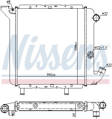 NISSENS Radiaator,mootorijahutus 63869