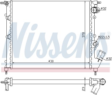 NISSENS Radiaator,mootorijahutus 63894