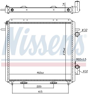 NISSENS Radiaator,mootorijahutus 63947