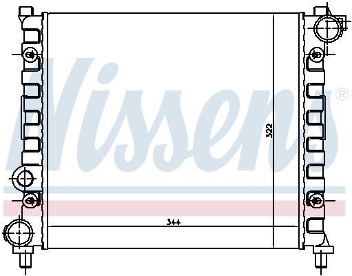 NISSENS Radiaator,mootorijahutus 64003