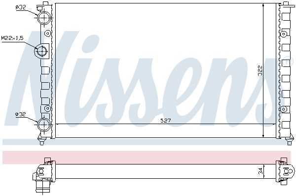 NISSENS Radiaator,mootorijahutus 64006