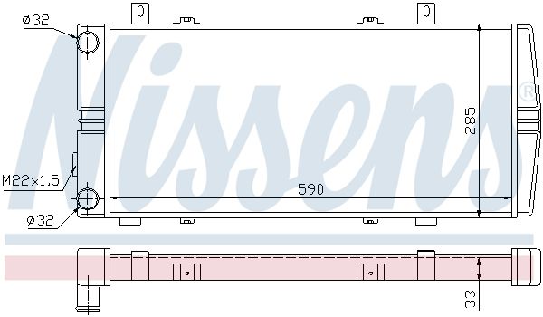 NISSENS Radiaator,mootorijahutus 64102