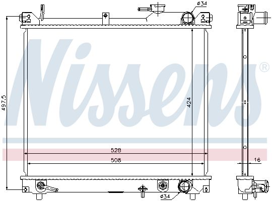 NISSENS Radiaator,mootorijahutus 641757