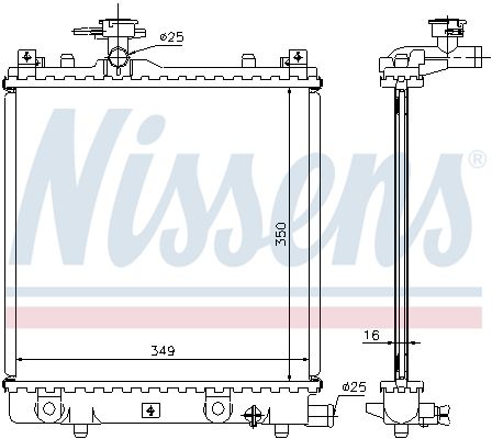 NISSENS Радиатор, охлаждение двигателя 64175A