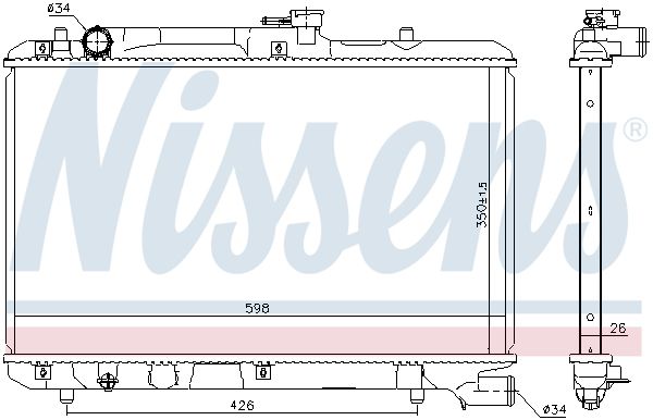 NISSENS Radiaator,mootorijahutus 641775