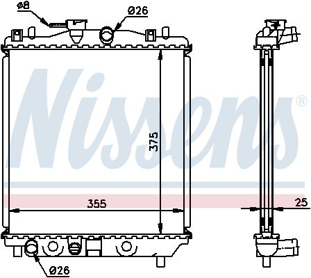 NISSENS Radiaator,mootorijahutus 64189