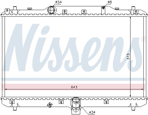 NISSENS Radiaator,mootorijahutus 64198