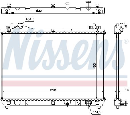 NISSENS Radiaator,mootorijahutus 64202