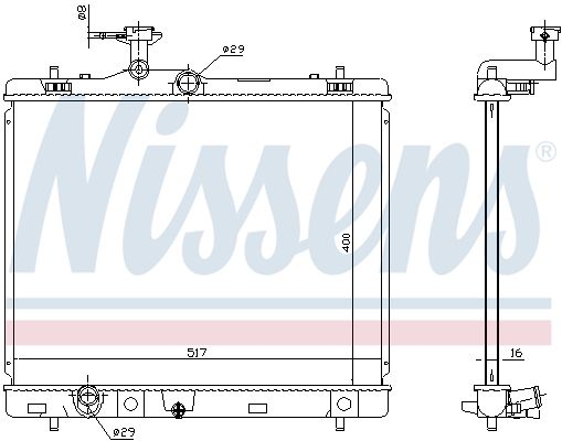 NISSENS Radiaator,mootorijahutus 64257