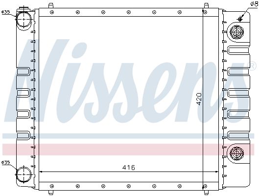 NISSENS Radiaator,mootorijahutus 64328