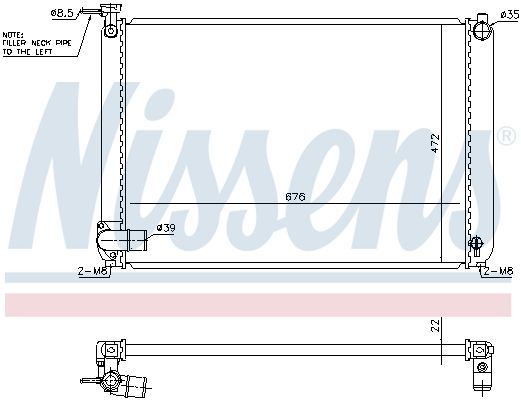 NISSENS Radiaator,mootorijahutus 646829