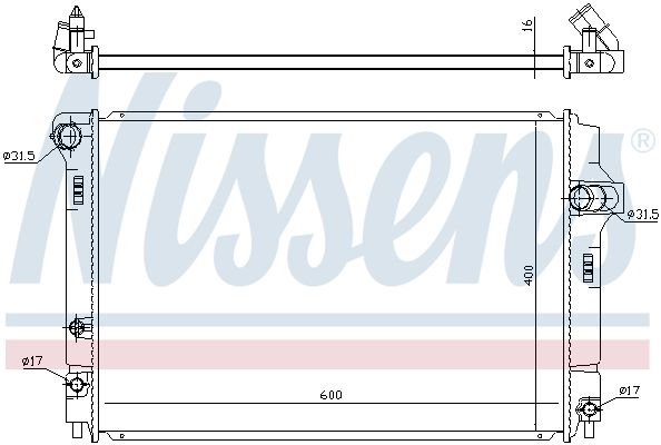 NISSENS Radiaator,mootorijahutus 646873