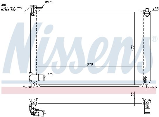 NISSENS Radiaator,mootorijahutus 646913