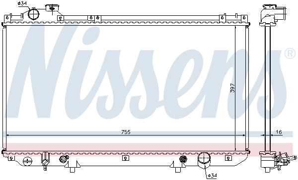 NISSENS Radiaator,mootorijahutus 64759