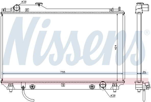 NISSENS Radiaator,mootorijahutus 64764