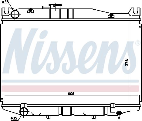 NISSENS Радиатор, охлаждение двигателя 64821
