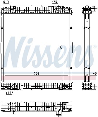 NISSENS Радиатор, охлаждение двигателя 67184